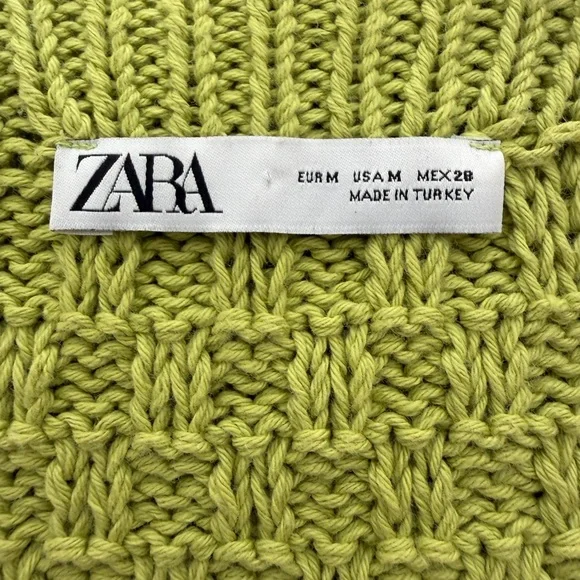 Top ZARA Tank Top 100% Cotton Sleeveless Size M EUC - Picture 8 of 9